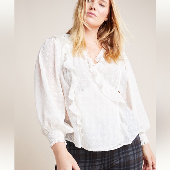 Anthropologie Tops - Anthropologie Maeve, Laila Ruffle Blouse, 8